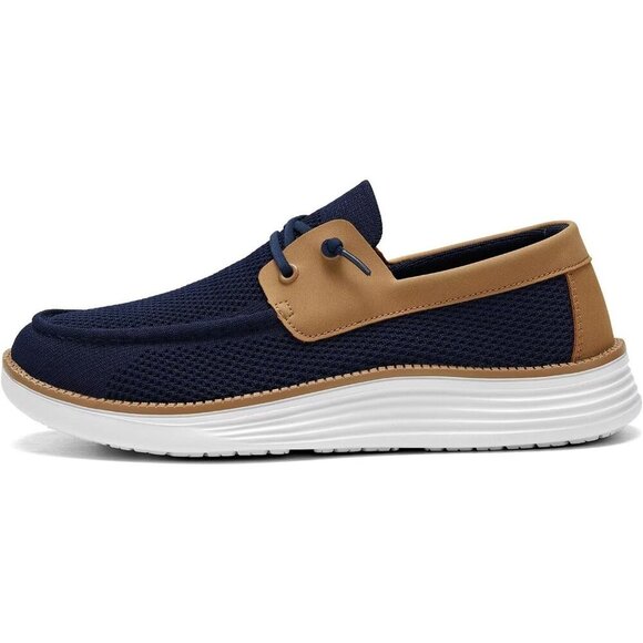 〽️Closed Toe Loafers Sneakers Men\'s Dark Blue Mesh Slip On Lightweight Soft Sole main image 4